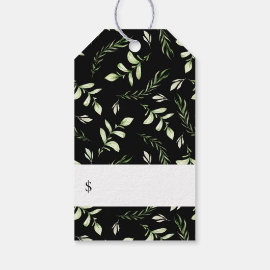 Modern Fine Art Vrouwelijke Bloemen Zwart Prijs La Cadeaulabel (Achterkant)