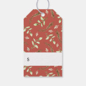 Modern Fine Art Vrouwelijke Bloemenrood Prijs Labe Cadeaulabel (Achterkant)