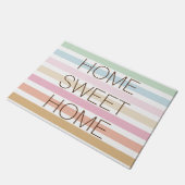 Modern Fine Pastel Colors Home Sweet Home Deurmat (Schuin)