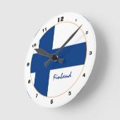 Modern Finland, Finse vlag trendy Thuis/design Ronde Klok (Hoek)