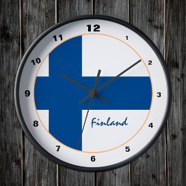Modern Finland, Finse vlag trendy Thuis/design Ronde Klok