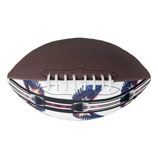 Modern Fire & Triple Stripe Bold Minimalist American Football (Voorkant)