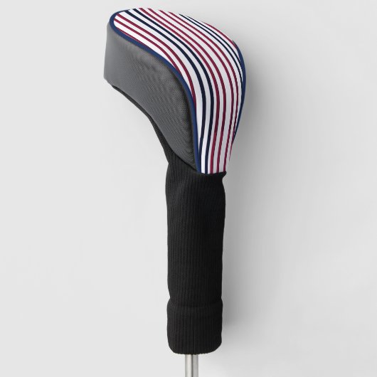Modern Fire & Triple Stripe Bold Minimalist Golf  Golfheadcover (Schuin)