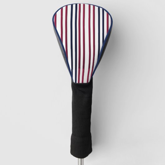 Modern Fire & Triple Stripe Bold Minimalistisch Go Golfheadcover (Voorkant)