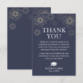 Modern Fireworks Afstuderen dank u kaart (Voorkant / Achterkant)