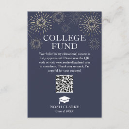 Modern Fireworks College Fund Afstuderen Informatiekaartje