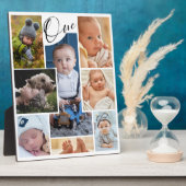 Modern First Birthday Photo Collage Keepomwille Fotoplaat (Zijkant)