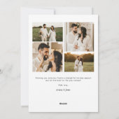 Modern First Christmas Married Photo Christmas Feestdagenkaart (Achterkant)