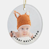 Modern First Halloween Foto Keramisch Ornament (Links)