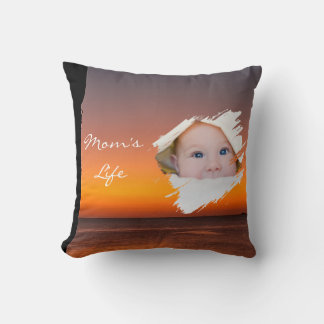 Modern First Mother’s Day Throw Pillow - Sunset Kussen