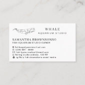 Modern Fish Aquarium Whale Visitekaartje (Achterkant)