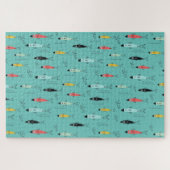 Modern Fish Doodles Legpuzzel (Horizontaal)