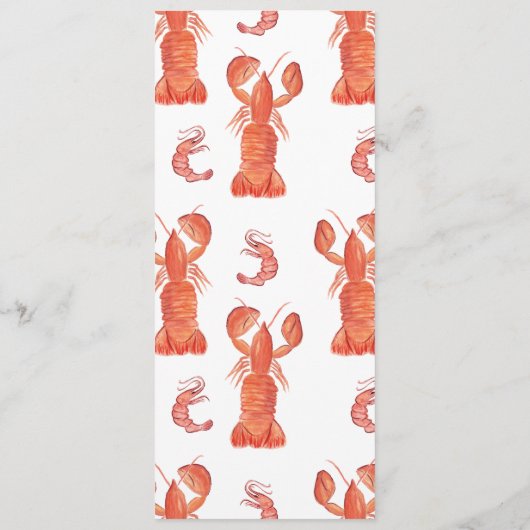 Modern Fish Seafood Crawfish Restaurant Menu (Achterkant)