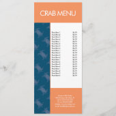 Modern Fish Seafood Krab Restaurant Patroon Menu (Voorkant)
