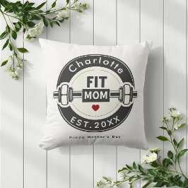 Modern Fit Mom Mothers Day Pillow Gift Kussen