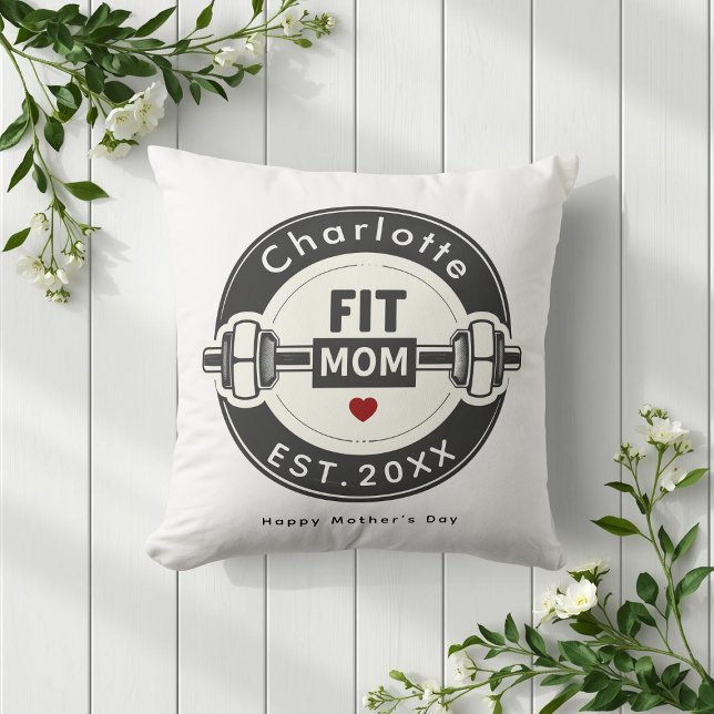 Modern Fit Mom Mothers Day Pillow Gift Kussen (Creator heeft geüpload)