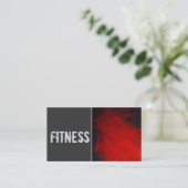 Modern Fitness Grey Red Abstract Visitekaartje (Staand voorkant)