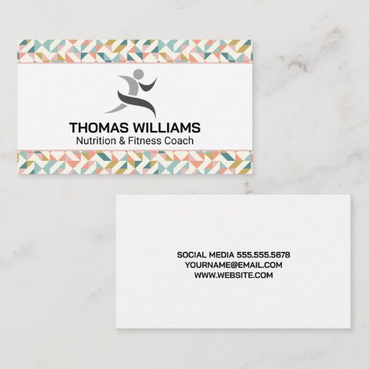 Modern Fitness Logo Visitekaartje (Voorkant / Achterkant)