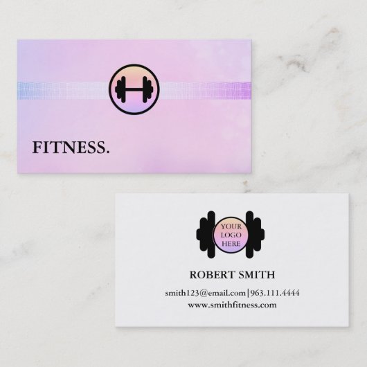 Modern Fitness Personal Trainer Visitekaartje (Voorkant / Achterkant)