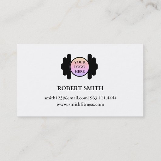 Modern Fitness Personal Trainer Visitekaartje (Achterkant)