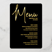 Modern Flair Menu Folie Uitnodiging (Voorkant)