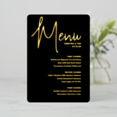 Modern Flair Menu Folie Uitnodiging (Staand Voorkant)