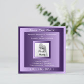Modern Flair/Royal Plum Elegance Save The Date (Staand voorkant)