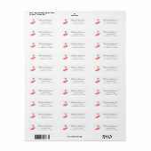 Modern Flamingo Baby Shower Retouradreslabel Etiket (Full Sheet)