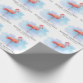 Modern Flamingo Pet Waterverf Cadeaupapier (Hoek)