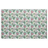 Modern flamingo zebra tropical leaf waterverf stof (Yard (91,4 cm))
