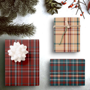 Modern Flannel Pset Winter Holiday kerstcadeau Inpakpapier Vel