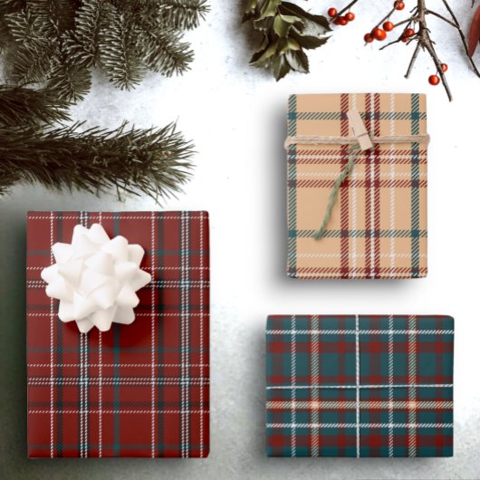 Modern Flannel Pset Winter Holiday kerstcadeau Inpakpapier Vel