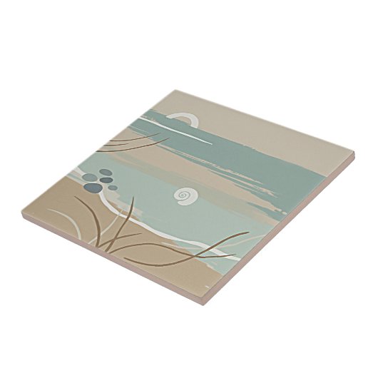 Modern Flat Design Seascape ID1205 Tegeltje (Zijkant)