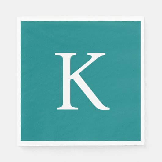 Modern Flat Graphic Daisy Blauwgroen Servet (Voorkant)