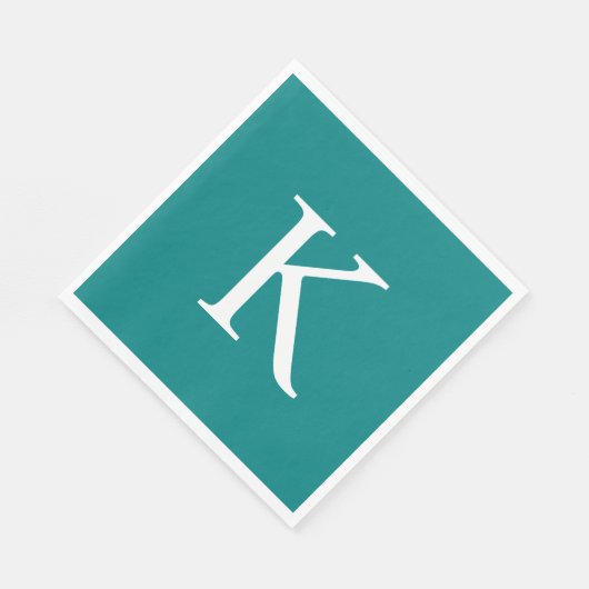 Modern Flat Graphic Daisy Blauwgroen Servet (Hoek)