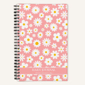 Modern Flat Graphic Daisy Pink Notitieboek (Voorkant)