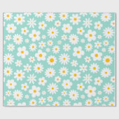 Modern Flat Graphic Daisy Robin's Egg bij elke gel Cadeaupapier (Vlak)