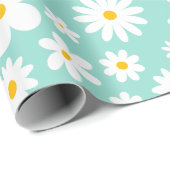 Modern Flat Graphic Daisy Robin's Egg bij elke gel Cadeaupapier (Rol Hoek)
