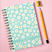 Modern Flat Graphic Daisy Robin's Egg Blue Notitieboek