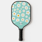 Modern Flat Graphic Daisy Robin's Egg Blue Pickleball Paddle (Achterkant)