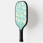 Modern Flat Graphic Daisy Robin's Egg Blue Pickleball Paddle (Links)