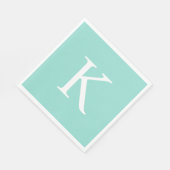 Modern Flat Graphic Daisy Robin's Egg Blue Servet (Hoek)