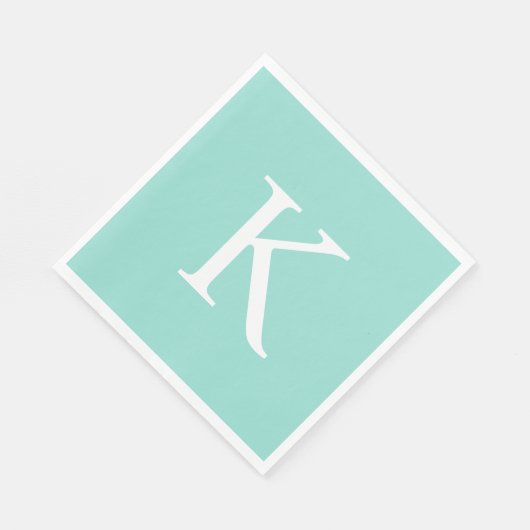 Modern Flat Graphic Daisy Robin's Egg Blue Servet (Hoek)