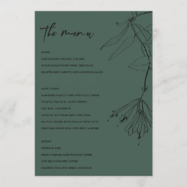 MODERN FLES GROENE LIJN TEKSTMENU VOOR FLORAAL MEN MENU