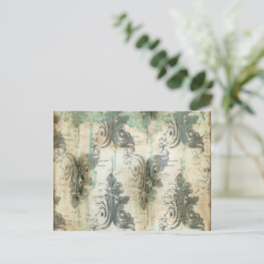 Modern Fleur De Lis-ontwerp Briefkaart (Staand voorkant)