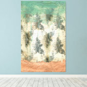 Modern Fleur De Lis-ontwerp Canvas Afdruk (Insitu (Houten vloer))