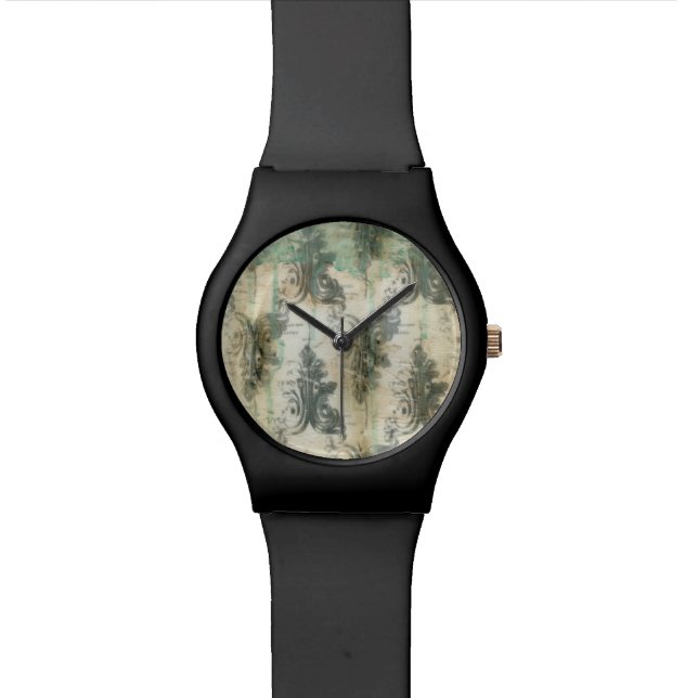 Modern Fleur De Lis-ontwerp Horloge (Close Up)