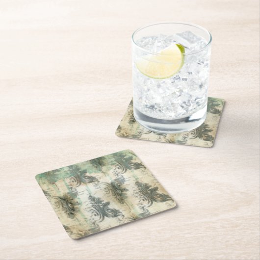 Modern Fleur De Lis-ontwerp Kartonnen Onderzetters (Insitu)