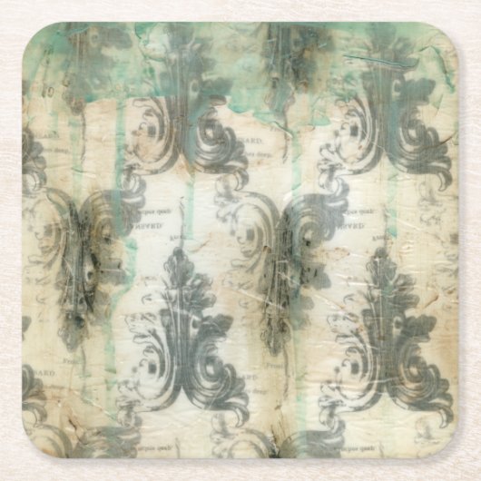 Modern Fleur De Lis-ontwerp Kartonnen Onderzetters (Voorkant)