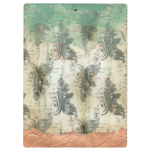 Modern Fleur De Lis-ontwerp Klembord (Achterkant)